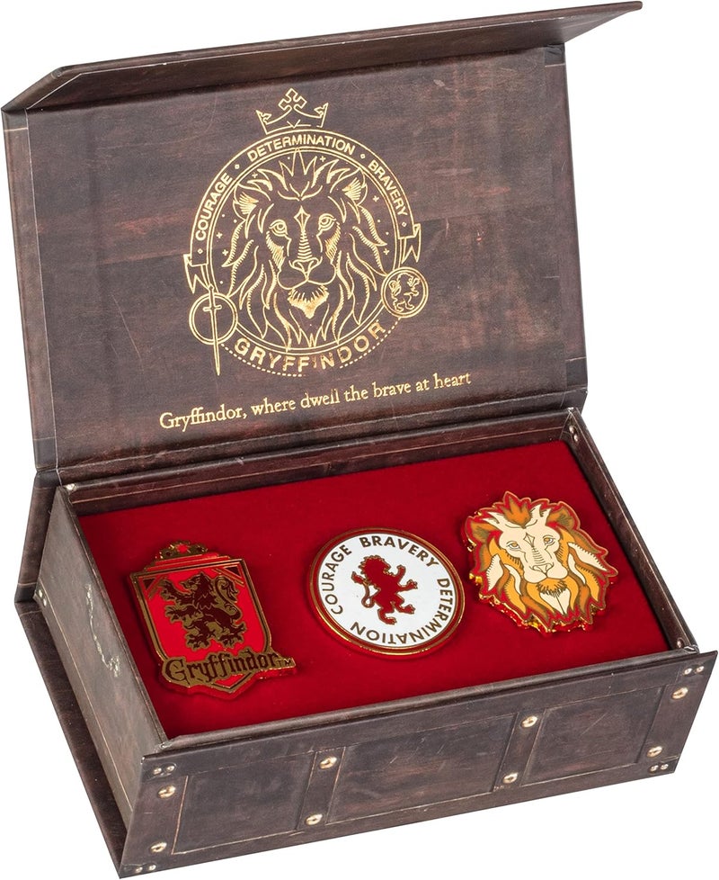 Harry Potter Enamel Pins, Set of 3 - Collectible Metal Pin Button Accessory - Officially Licensed - Book & Movie Gift for Kids, Boys, Girls & Teens - Image 1